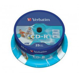 CD-R VERBATIM 43439 AZO 700MB 52X WIDE PRINT SURF ID