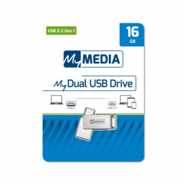 MyMedia My Dual USB Drive 16GB USB 3.2 Gen 1 + USB C (by Verbatim) - 69268