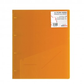 Πορτοκαλί Ντοσιέ P.P. Α4 με 4 O κρίκους ράχη 2,6cm