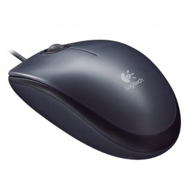 Logitech M90 Optical Mouse (Dark Grey, Wired) (LOGM90)